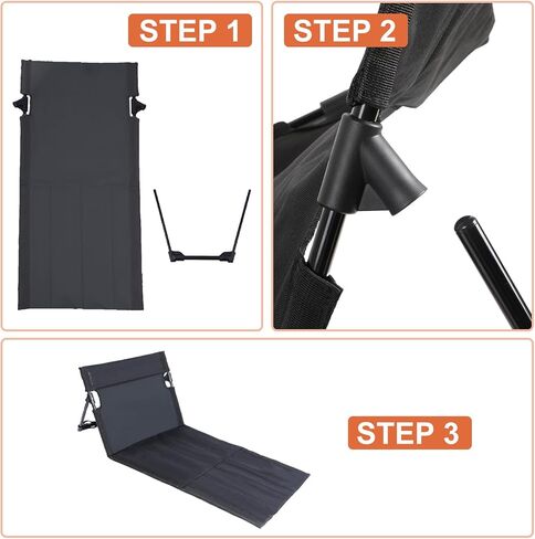 كرسي استرخاء محمول للشاطئ، كراسي استرخاء قابلة للطي للبالغين، بساط تسمير مثالي لحمامات الشمس، كرسي شاطئ للفناء والتخييم خفيف الوزن in Kuwait