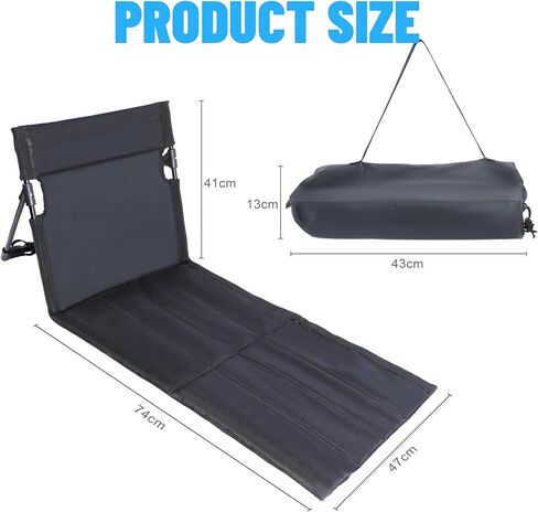 كرسي استرخاء محمول للشاطئ، كراسي استرخاء قابلة للطي للبالغين، بساط تسمير مثالي لحمامات الشمس، كرسي شاطئ للفناء والتخييم خفيف الوزن in Kuwait