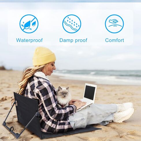 كرسي استرخاء محمول للشاطئ، كراسي استرخاء قابلة للطي للبالغين، بساط تسمير مثالي لحمامات الشمس، كرسي شاطئ للفناء والتخييم خفيف الوزن in Kuwait