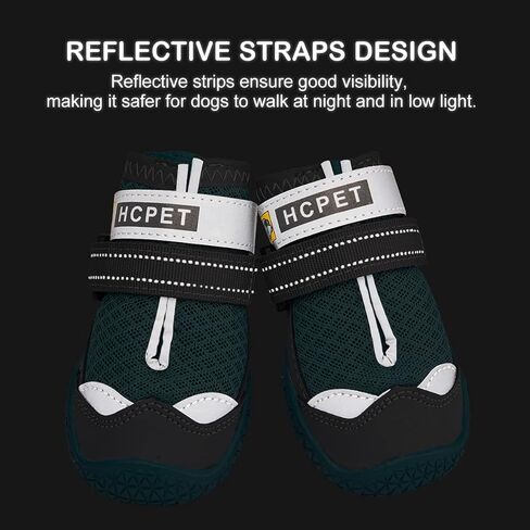 أحذية للكلاب للرصيف الساخن، أحذية للكلاب شبكية مع نعل متين مضاد للانزلاق، أحذية صيفية للكلاب قابلة للتنفس ومتينة مع أشرطة قابلة للتعديل وعاكسة للكلاب الصغيرة والمتوسطة والكبيرة والمشي لمسافات طويلة والركض وحقائب الظهر in Kuwait
