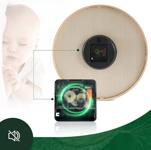 ساعة حائط خشبية حديثة من ونزوم، ديكور وإكسسوارات المطبخ الأحمر مقاس 12 بوصة، ساعات ديكور غير موقوتة تعمل بالبطارية لغرفة المعيشة/غرفة النوم/الحمام/المنزل (غطاء زجاجي) in Kuwait