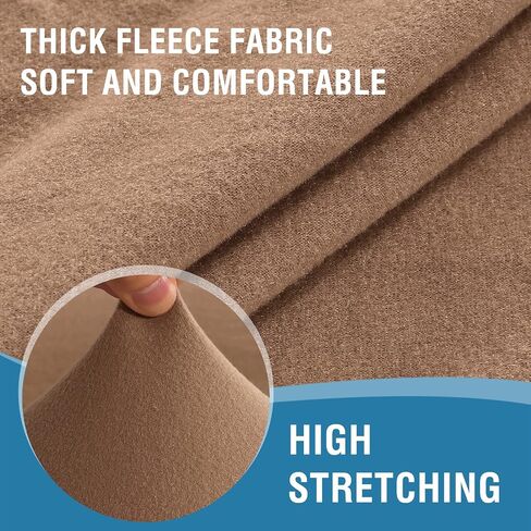H.VERSAILTEX Sofa Cover 2 Piece T Cushion Armchair Slipcovers Couch Cover for 1 Cushion Couch Non Slip Super Stretch Soft Washable Furniture Protector with 1 Individual T Cushion Covers, Ivory in Kuwait