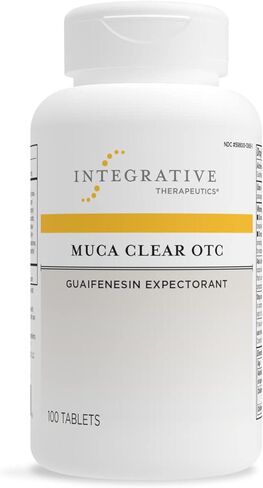 العلاجات التكاملية Muca Clear OTC، مقشع، يزيل احتقان الصدر، تركيبة نباتية، 100 قرص in Kuwait