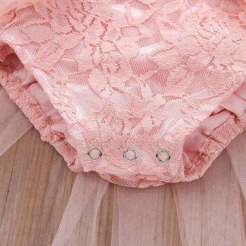 IBTOM CASTLE Boho One Party First Birthday Outfit,Baby Girl Ruffle Lace Romper Princess Tutu Backless Tutu Photoshoot Clothes in Saudi Arabia