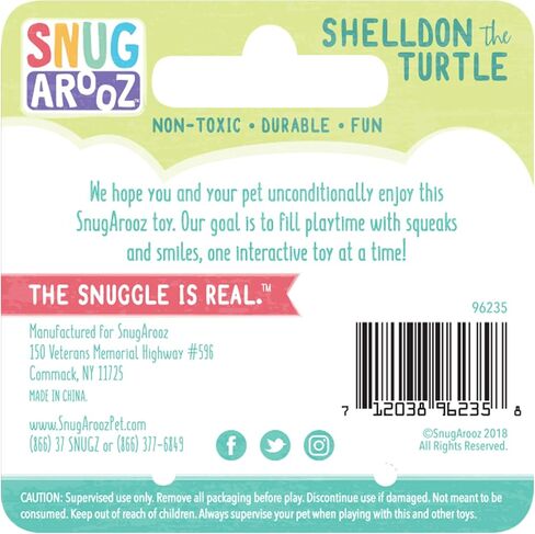 ملحق صحي SNUG AROOZ لطيف طفل شيلدون الحيوانات المحشوة بالسلحفاة للكلاب، ألعاب جرو رائعة، قوية ومتينة وناعمة تصدر صوت صرير للمضغ، للحيوانات الأليفة - (5 بوصات، أخضر) in Saudi Arabia