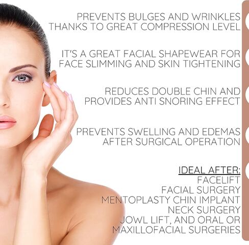 Neck Chin Compression Garment Strap Bandage, Face Slimmer, Double Chin Wrap (L) in Kuwait