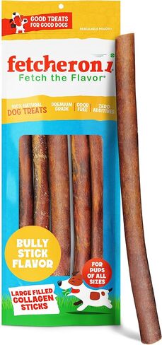 فيتشروني مضغ الكلب طويل الأمد وبديل الجلود الخام. أعواد كولاجين لحم البقر الصحية للكلاب. مكافأة لذيذة للكلاب مقاس 12 بوصة سيحبها كلبك. (5 عبوات) in Kuwait