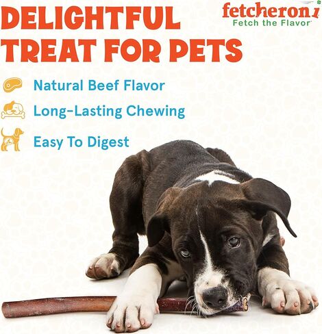 فيتشروني مضغ الكلب طويل الأمد وبديل الجلود الخام. أعواد كولاجين لحم البقر الصحية للكلاب. مكافأة لذيذة للكلاب مقاس 12 بوصة سيحبها كلبك. (5 عبوات) in Kuwait