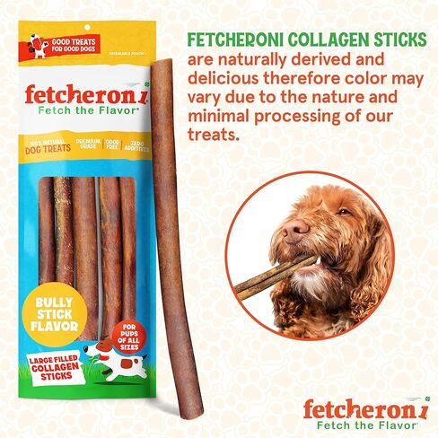 فيتشروني مضغ الكلب طويل الأمد وبديل الجلود الخام. أعواد كولاجين لحم البقر الصحية للكلاب. مكافأة لذيذة للكلاب مقاس 12 بوصة سيحبها كلبك. (5 عبوات) in Kuwait