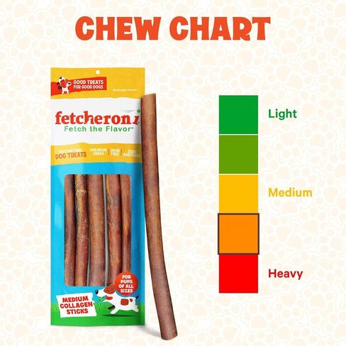 فيتشروني مضغ الكلب طويل الأمد وبديل الجلود الخام. أعواد كولاجين لحم البقر الصحية للكلاب. مكافأة لذيذة للكلاب مقاس 12 بوصة سيحبها كلبك. (5 عبوات) in Kuwait