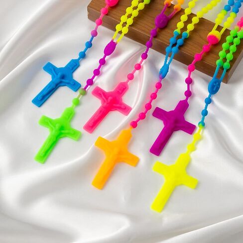 Rosary Beads Catholic - Confirmation Gifts for Teenage Girl, Colored Silicone Rosary Beads, Rosary for Kids, Soft and Safe Rosary Beads Catholic, Gifts for Girl in Kuwait