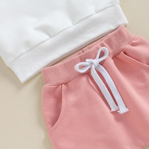 Infant Toddler Baby Girl Clothes Fall Winter Outfit Long Sleeve Crewneck Sweatshirt Top Casual Pants Set in Kuwait