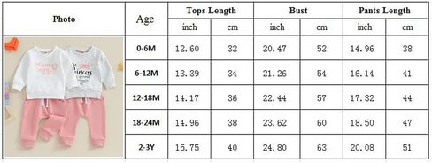 Infant Toddler Baby Girl Clothes Fall Winter Outfit Long Sleeve Crewneck Sweatshirt Top Casual Pants Set in Kuwait