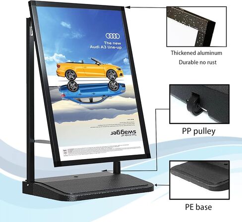 حامل عرض اللافتات الخارجية والداخلية مقاس 23.5 بوصة × 35.5 بوصة (لافتة خارجية جديدة) بقاعدة مملوءة بالماء in Kuwait