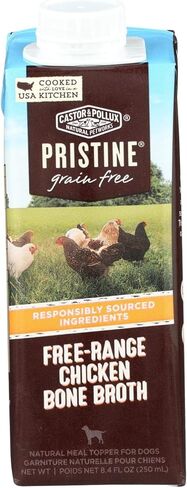 Castor & Pollux Pristine Free-Range Chicken Bone Broth Dog Food Topper, 8.4 FZ in Kuwait
