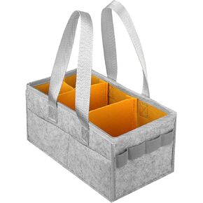 Anysiny Baby Diaper Caddy- Portable Toddler Diaper Stackers & Caddies Nursery Storage Bin and Car Organizer for Diapers and Baby Wipes, Collapsible Newborn Caddies Car Travel Baby Shower Basket in Kuwait