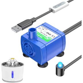 وندر كريتشر مضخة نافورة مياه للقطط مصنوعة من الستانلس ستيل مع موزع مياه للكلاب والقطط in Kuwait