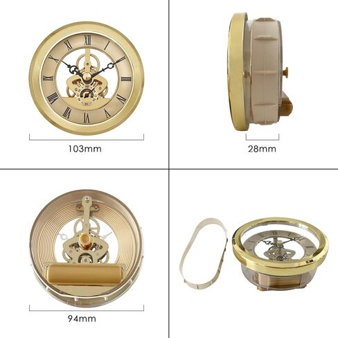 إدراجات ساعة ديويش، إدراجات ساعة هيكل عظمي شفافة، ساعة طاولة كوارتز مجوفة، إصلاح الساعة أو DIY in Kuwait