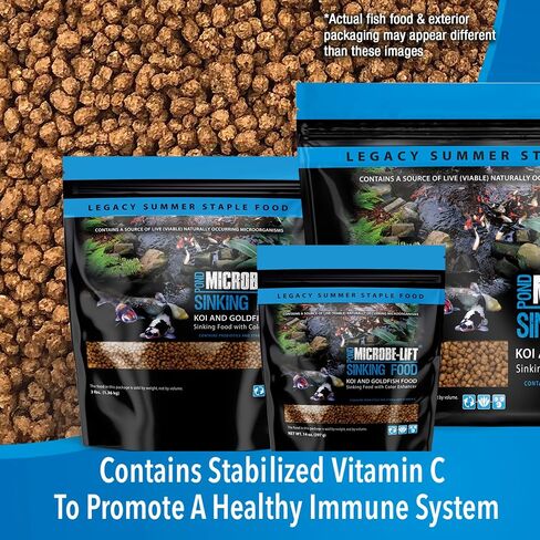 MICROBE-LIFT Sinking Fish Food Pellets for Ponds, Water Gardens, and Fountains, for Live Goldfish and Koi, 14 Ounces in Saudi Arabia