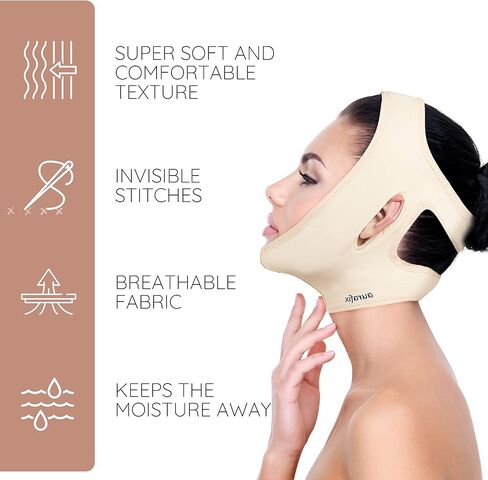 Neck Chin Compression Garment Strap Bandage, Face Slimmer, Double Chin Wrap (S) in Kuwait