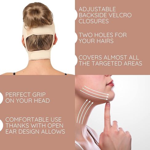 Neck Chin Compression Garment Strap Bandage, Face Slimmer, Double Chin Wrap (S) in Kuwait