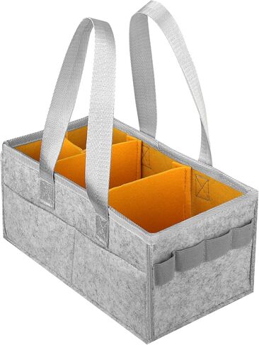 Anysiny Baby Diaper Caddy- Portable Toddler Diaper Stackers & Caddies Nursery Storage Bin and Car Organizer for Diapers and Baby Wipes, Collapsible Newborn Caddies Car Travel Baby Shower Basket in Kuwait