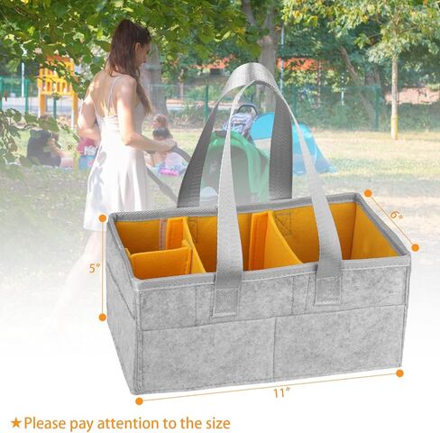 Anysiny Baby Diaper Caddy- Portable Toddler Diaper Stackers & Caddies Nursery Storage Bin and Car Organizer for Diapers and Baby Wipes, Collapsible Newborn Caddies Car Travel Baby Shower Basket in Kuwait