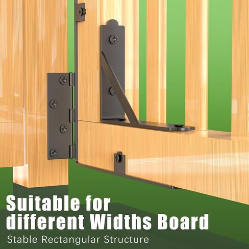 اي-اس دي اس دعامة زاوية مضادة للترهل مع مزلاج بوابة، مجموعة اطار بوابة شديدة التحمل للاسوار الخشبية والممرات والبوابات المرجانية والنوافذ الخشبية in Kuwait