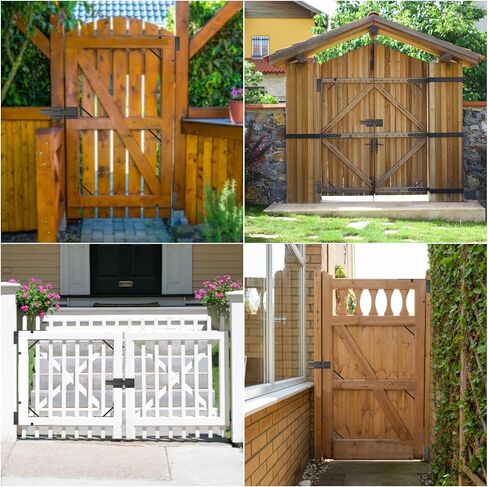 اي-اس دي اس دعامة زاوية مضادة للترهل مع مزلاج بوابة، مجموعة اطار بوابة شديدة التحمل للاسوار الخشبية والممرات والبوابات المرجانية والنوافذ الخشبية in Kuwait