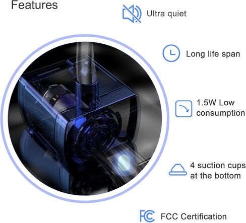 وندر كريتشر مضخة نافورة مياه للقطط مصنوعة من الستانلس ستيل مع موزع مياه للكلاب والقطط in Kuwait