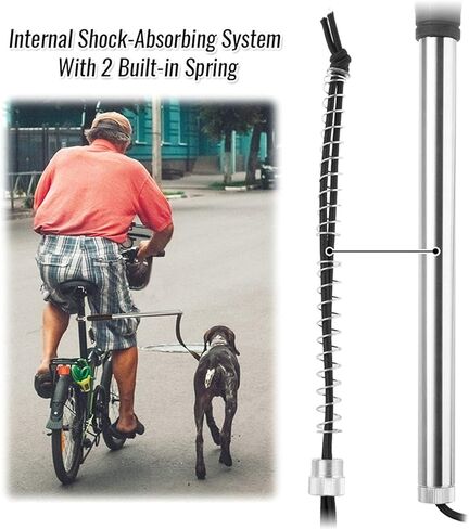 ديياس زمام دراجة للكلاب، سلسلة تمرين دراجة الكلاب، احدث طرازات مدمجة عازلة زنبركية لركوب الدراجة، تحكم حر من الكلاب الصغيرة الى الكبيرة in Kuwait