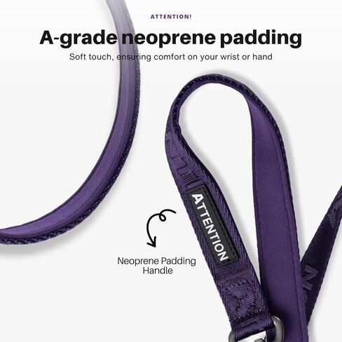 مقود الكلاب التكتيكي شديد التحمل من ANAFNI للكلاب المتوسطة والكبيرة، مقود الكلاب 6 في 1 بدون استخدام اليدين للتدريب، مقود الكلاب بطول 4-7 أقدام، مقود الخصر لتمشية الكلاب، أخضر (أرجواني منتصف الليل) in Kuwait