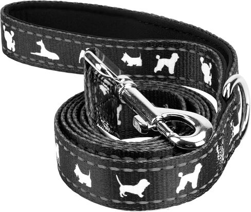 EcoBark Dog Leash - Soft & Reflective Comfort Leash with Padded Handle - Strong Durable Heavy Duty - Training and Pulling for Small, Medium or Large Dogs (Houndstooth) in Saudi Arabia