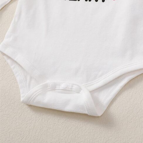 ملابس عيد الحب للفتيات حديثي الولادة من Singcoco، زي بنطال متوهج على شكل قلب ملكة الأب in Kuwait