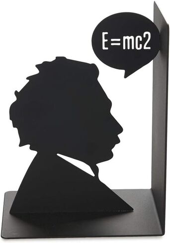 Balvi Bookend Einstein لون أسود مزخرف مع شخصية ألبرت أينشتاين الشهيرة حديد 17 سم in Kuwait