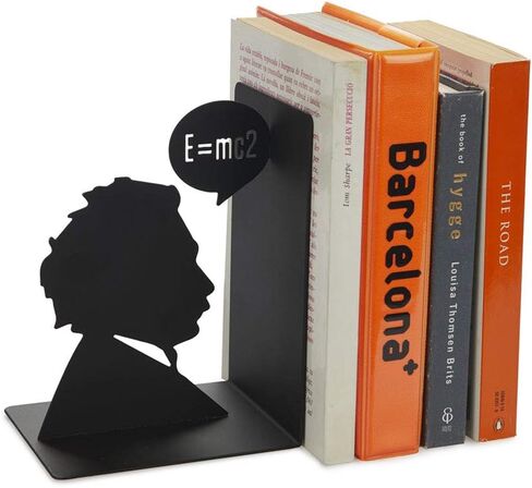 Balvi Bookend Einstein لون أسود مزخرف مع شخصية ألبرت أينشتاين الشهيرة حديد 17 سم in Kuwait