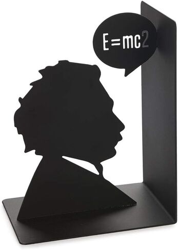 Balvi Bookend Einstein لون أسود مزخرف مع شخصية ألبرت أينشتاين الشهيرة حديد 17 سم in Kuwait