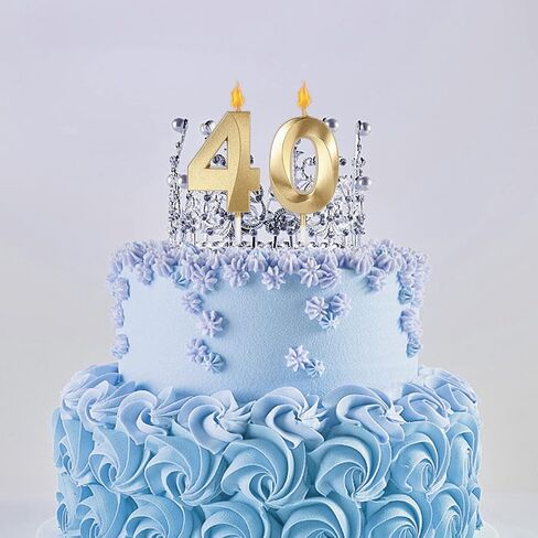 شموع عيد الميلاد الذهبية 65 و56 للكعك، رقم 65 56 شمعة لامعة لتزيين الكيك والذكرى السنوية لحفلات الزفاف in Kuwait
