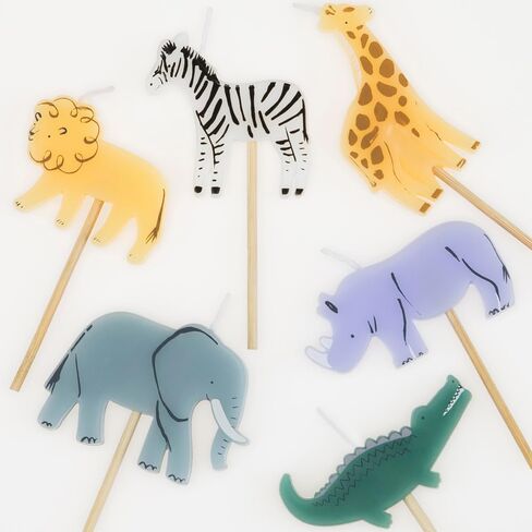 Meri Meri Jungle Animal Candles (Pack of 6) in Saudi Arabia