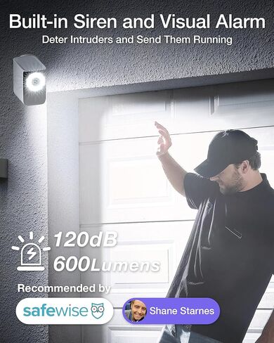 Lindo Intelligent Spotlight Camera 2K, Panda Color, 600 Lumens Spotlight, 365-Day Battery Life, PD Fast Charging, IP67 Waterproof in Kuwait