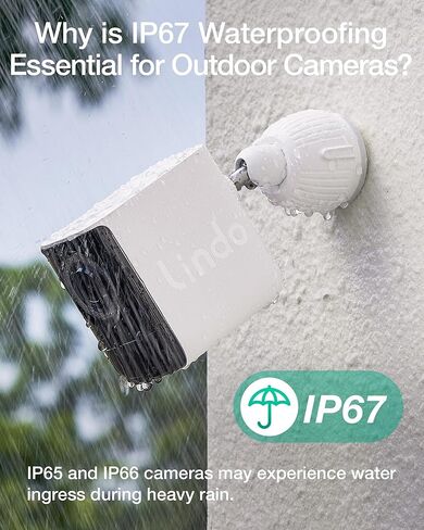 Lindo Intelligent Spotlight Camera 2K, Panda Color, 600 Lumens Spotlight, 365-Day Battery Life, PD Fast Charging, IP67 Waterproof in Kuwait