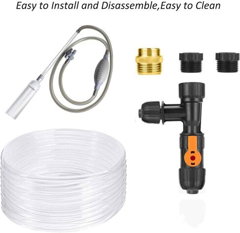 مجموعة تغيير المياه لتنظيف حصى حوض السمك، ادوات تنظيف حوض السمك، خرطوم طويل 33 قدم، مضخة سريعة شاملة لتغيير مياه حوض السمك in Kuwait