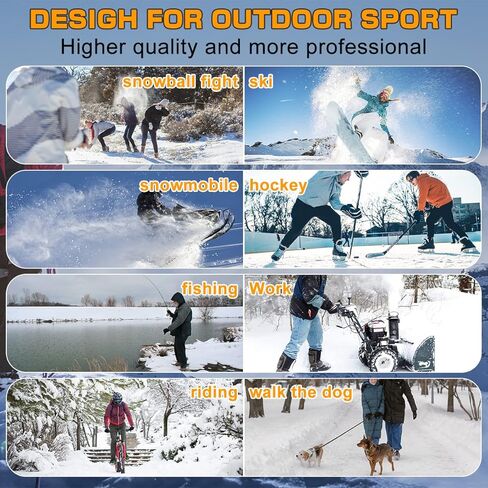 BECDXPal Electric Battery Heated Gloves, Adjustable Electric Heated Ski Gloves, Battery Powered Hand Warmer Glove Liners, Screen Tough, windproof, Temperature-Adjustable, for Climbing, Hiking, Cycling in Kuwait