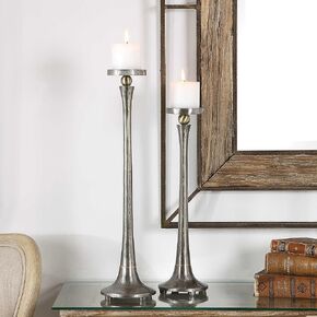 Uttermost 18994 Aliso - حامل شموع 23 بوصة (مجموعة من 2)، لمسة نهائية طبيعية/ذهبية، 5.25 بوصة عرض × 23 بوصة ارتفاع × 5.25 بوصة عمق in Kuwait