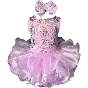 Jenniferwu Pageant Dress Handmade Beaded Dresses Toddler Pageant Princess Dress in Kuwait