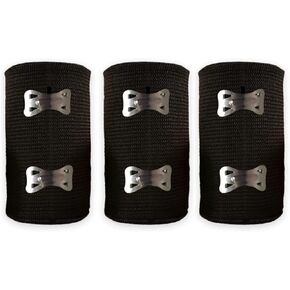 Elastic Bandage wrap with Closures Clips, Mixed Colors Comfortable Design, Support for Ankle, Knee Claves Wrist arm Leg sprains First Aid Compression Roll 3" W x 5.4 yds L (Black Color 3-Pack)