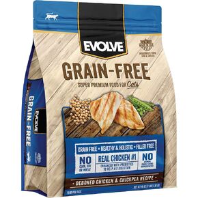 Evolve Pet Food خالية من الحبوب منزوعة الدجاج والبازلاء والخضروات وصفة طعام القطط خالية من الحبوب من الدجاج والبازلاء والخضار 3 رطل (عبوة من 1) in Kuwait