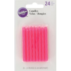 Wilton Birthday Candles, 2.5-Inch, Pink, 24-Pack in Kuwait