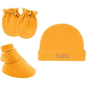 LDDCX Baby Anti Scratching Soft Cotton Gloves Foot Cover Hat Set Newborn Accessories(LDZ82) in Kuwait