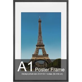 HOMESEVEN 10x30 Frame, 10x30 Panoramic Picture Frame, Solid Wood Poster Frame-Horizontal and Vertical Wall Hanging for Home, Exhibition, Caffe(Natural) in Kuwait